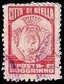 Marca da Bollo del Comune di BIELLA su Carta Bianca di dimensioni 17 x 26 mm