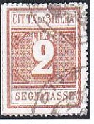Marca da Bollo del Comune di BIELLA su Carta Bianca di dimensioni 23 x 32 mm