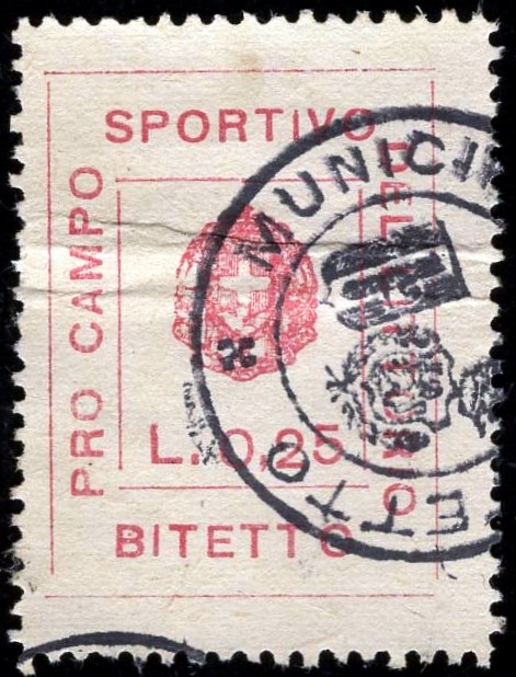 Marca da Bollo del Comune di BITETTO su Carta Bianca di dimensioni 20,5 x 27 mm