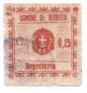 Marca da Bollo del Comune di BITRITTO su Carta Bianca di dimensioni 27,5 x 28,5 mm