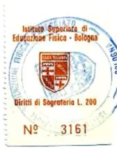 Marca da Bollo del Comune di BOLOGNA su Carta Bianca di dimensioni 29 x 38 mm