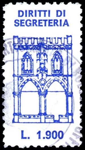 Marca da Bollo del Comune di BOLOGNA su Carta Bianca di dimensioni 20 x 32 mm