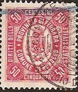 Marca da Bollo del Comune di BONDENO su Carta Bianca di dimensioni 22 x 25 mm