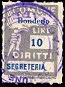 Marca da Bollo del Comune di BONDENO su Carta Bianca di dimensioni 18,5 x 25 mm