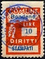 Marca da Bollo del Comune di BONDENO su Carta Bianca di dimensioni 18,5 x 25 mm