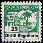 Marca da Bollo del Comune di BORDIGHERA su Carta Bianca di dimensioni 19,5 x 19,5 mm