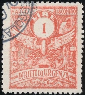 Marca da Bollo del Comune di BORGOLAVEZZARO su Carta Bianca di dimensioni 23,5 x 29,5 mm