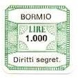 Marca da Bollo del Comune di BORMIO su di dimensioni 22 x 22 mm