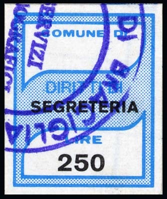 Marca da Bollo del Comune di BRACIGLIANO su Carta Bianca di dimensioni 19,5 x 24 mm