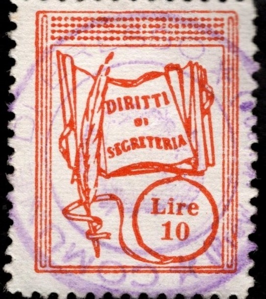 Marca da Bollo del Comune di BRESSO su Carta Bianca di dimensioni 21 x 29 mm