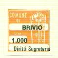 Marca da Bollo del Comune di BRIVIO su Carta Bianca di dimensioni 20 x 20 mm