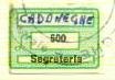 Marca da Bollo del Comune di CADONEGHE su Carta Bianca di dimensioni 19 x 13 mm