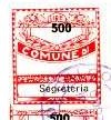 Marca da Bollo del Comune di CALCO su Carta Bianca di dimensioni 19 x 21 mm