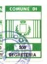 Marca da Bollo del Comune di CALCO su Carta Bianca di dimensioni 17,5 x 25,5 mm