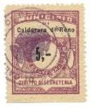 Marca da Bollo del Comune di CALDERARA DI RENO su Carta Bianca Sottile di dimensioni 23,5 x 30 mm
