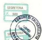Marca da Bollo del Comune di CALTABELLOTTA su Carta Bianca di dimensioni 19 x 14 mm