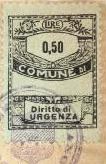 Marca da Bollo del Comune di CAMBIANO su Carta Verde di dimensioni 21,5 x 28 mm