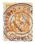 Marca da Bollo del Comune di CAMERATA CORNELLO su Carta Bianca di dimensioni 20 x 29 mm