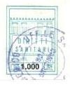 Marca da Bollo del Comune di CAMISANO su Carta Bianca Sottile di dimensioni 18 x 24 mm