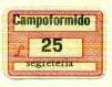Marca da Bollo del Comune di CAMPOFORMIDO su Carta Bianca di dimensioni 19 x 13,5 mm