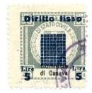 Marca da Bollo del Comune di CANEVA su Carta Bianca di dimensioni 24 x 24 mm