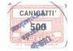 Marca da Bollo del Comune di CANICATTI su Carta Bianca di dimensioni 19 x 14,5 mm