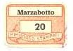 Marca da Bollo del Comune di MARZABOTTO su Carta Bianca di dimensioni 20 x 13,5 mm