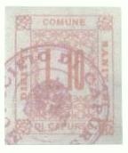 Marca da Bollo del Comune di CAPURSO su Carta Bianca di dimensioni 26,5 x 33,5 mm