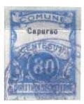 Marca da Bollo del Comune di CAPURSO su Carta Bianca Sottile di dimensioni 22,5 x 29 mm