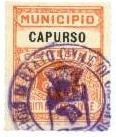 Marca da Bollo del Comune di CAPURSO su Carta Bianca Sottile di dimensioni 22 x 30 mm