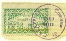 Marca da Bollo del Comune di CARAPELLE su Carta Bianca di dimensioni 36,5 x 20 mm