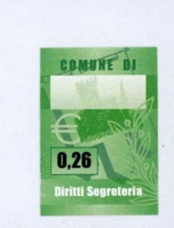 Marca da Bollo del Comune di CARIMATE su Carta Bianca di dimensioni mm