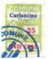 Marca da Bollo del Comune di CARLANTINO su Carta Bianca di dimensioni 18 x 26 mm