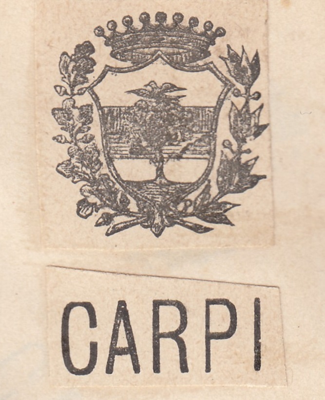 Marca da Bollo del Comune di CARPI su di dimensioni mm
