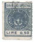Marca da Bollo del Comune di CARRARA su Carta Bianca Sottile di dimensioni 22,5 x 29 mm