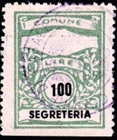 Marca da Bollo del Comune di CASALE CORTE CERRO su Carta Bianca di dimensioni 20 x 25,5 mm