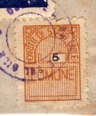 Marca da Bollo del Comune di CASALE SUL SILE su Carta Bianca Sottile di dimensioni 21 x 29 mm
