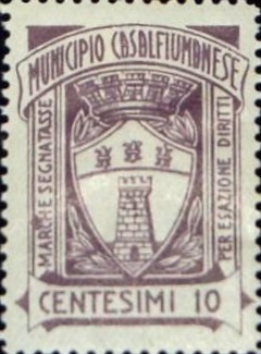 Marca da Bollo del Comune di CASALFIUMANESE su Carta Bianca di dimensioni 26 x 32,5 mm