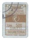 Marca da Bollo del Comune di CASALNUOVO MONTEROTARO su Carta Bianca di dimensioni 17 x 25,5 mm