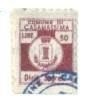 Marca da Bollo del Comune di CASAMASSIMA su Carta Bianca di dimensioni 15 x 17,5 mm