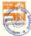 Marca da Bollo del Comune di CASNATE CON BERNATE su Carta Bianca di dimensioni 20 x 20 mm