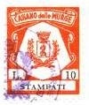 Marca da Bollo del Comune di CASSANO DELLE MURGE su Carta Bianca di dimensioni 20,5 x 24 mm
