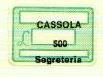 Marca da Bollo del Comune di CASSOLA su Carta Bianca di dimensioni 19 x 13 mm