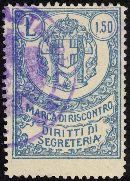 Marca da Bollo del Comune di CASTELBELLINO su Carta Bianca di dimensioni 26 x 36 mm