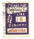 Marca da Bollo del Comune di CASTELFRANCO VENETO su Carta Bianca Sottile di dimensioni 18,5 x 25 mm