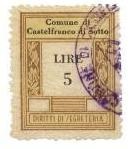 Marca da Bollo del Comune di CASTELFRANCO DI SOTTO su Carta Bianca di dimensioni 23,5 x 29,5 mm