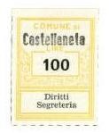 Marca da Bollo del Comune di CASTELLANETA su Carta Bianca di dimensioni 22 x 28,5 mm
