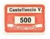 Marca da Bollo del Comune di CASTELLUCCIO VALMAGGIORE su Carta Bianca di dimensioni 20 x 14 mm