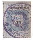 Marca da Bollo del Comune di CASTELSARACENO su Carta Bianca di dimensioni 19,5 x 28,5 mm
