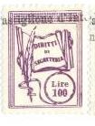 Marca da Bollo del Comune di CASTIGLIONE D´INTELVI su Carta Bianca Sottile di dimensioni 20,5 x 26,5 mm